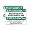 Signmission Response Kit Bilingual, 10 in W x Rectangle, Vinyl Decal OS-2PACK-EM-D-710-L-10311 - alternate 1